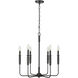 Savanne 6 Light 24.25 inch Matte Black Chandelier Ceiling Light